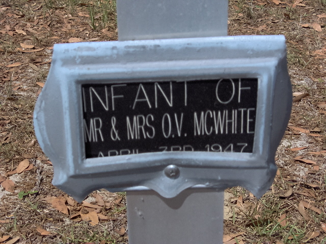 Headstone for McWhite, Infant of Mr. & Mrs. O. V.